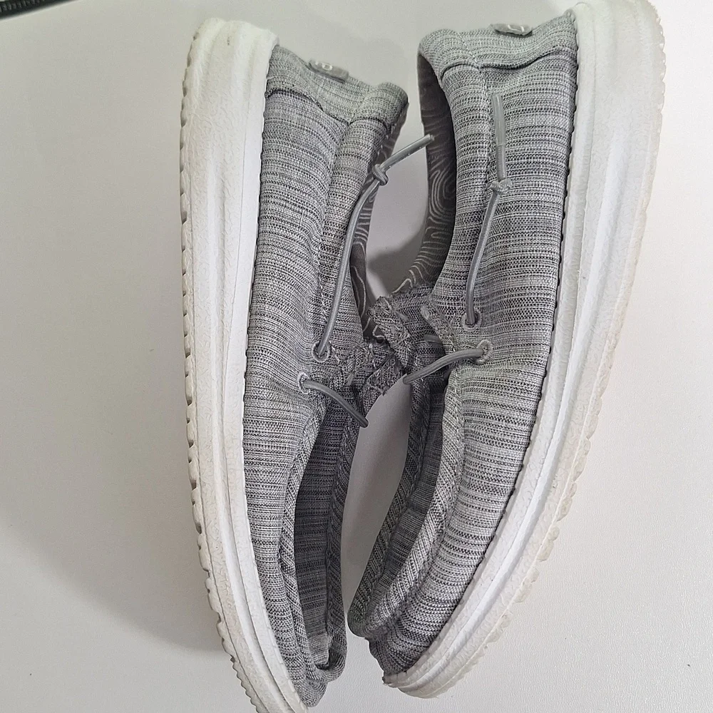 Hey Dude Gray Kids Knit Shoes